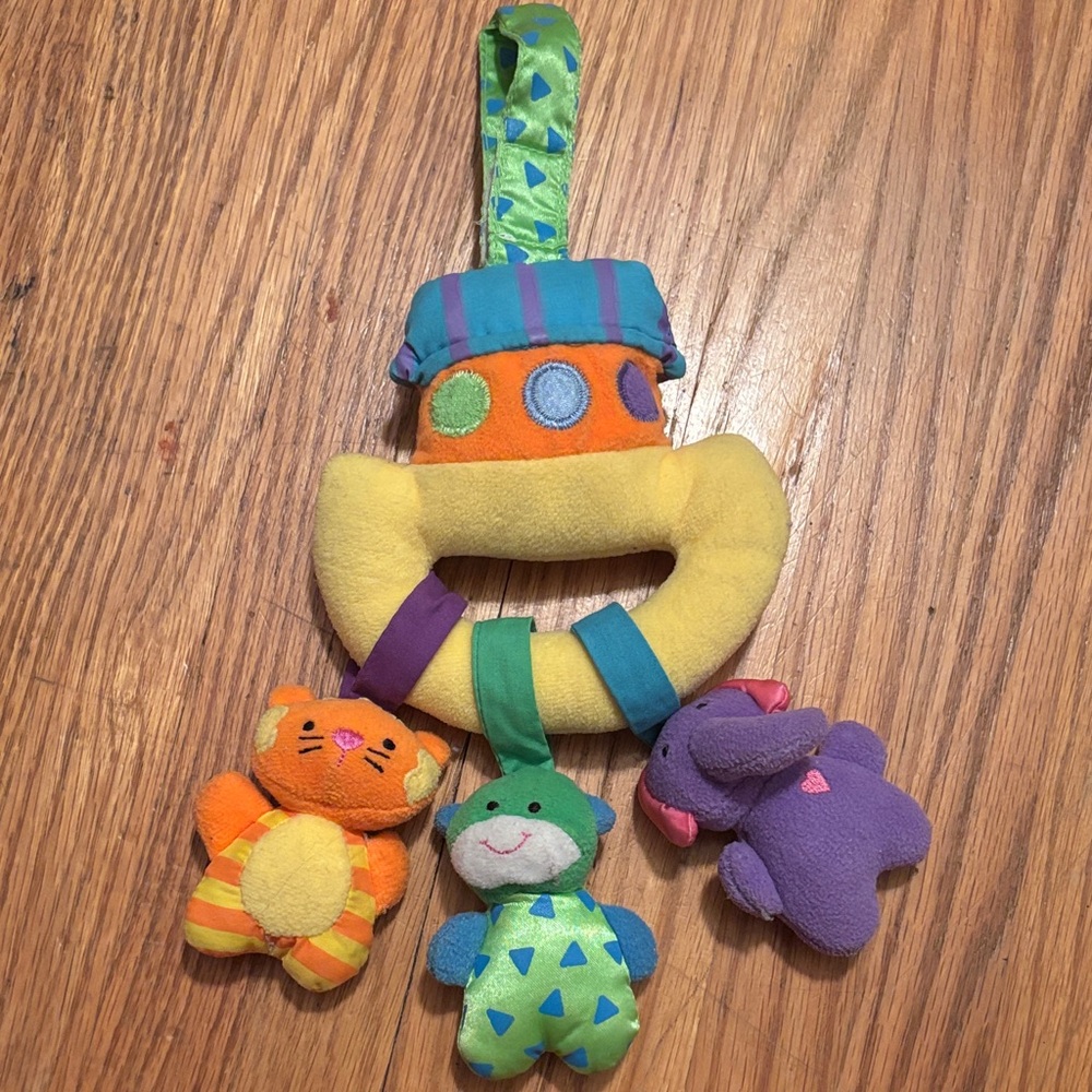 Colorful Plush Animal Rattle Toy